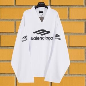 Classic Balenciaga White Long-Sleeve Men's